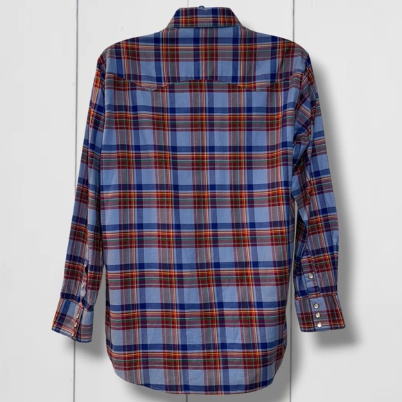 Daniel Cremieux Collection Plaid Western Snap Shirt Men’s Medium –Italian Fabric - Picture 7 of 14